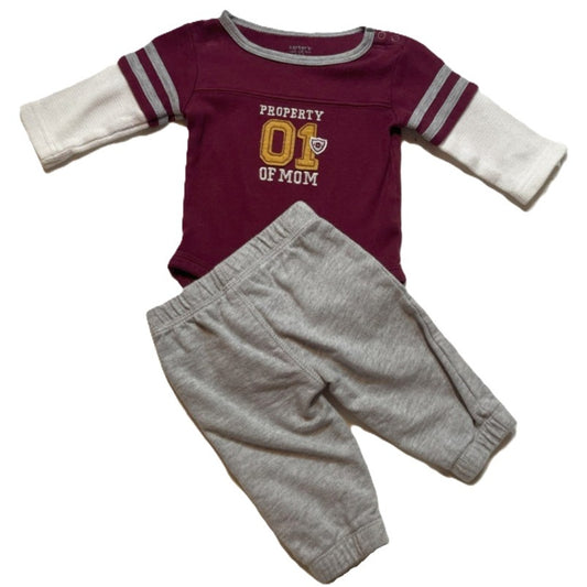 0-3 Boys Carter's Matching Property of Mom Sports Outfit