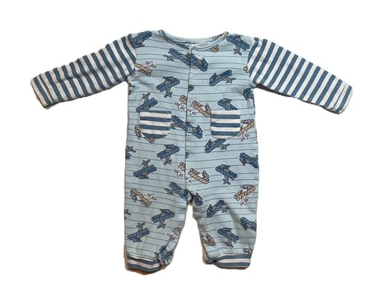 6-9 Boys Laura Ashley Baby Airplane One Piece