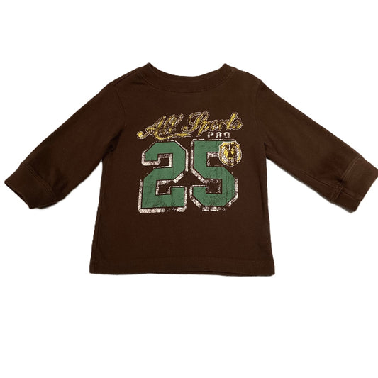 6-9 Boys The Children's Place Brown All Sports Pro Long Sleeve Shirt