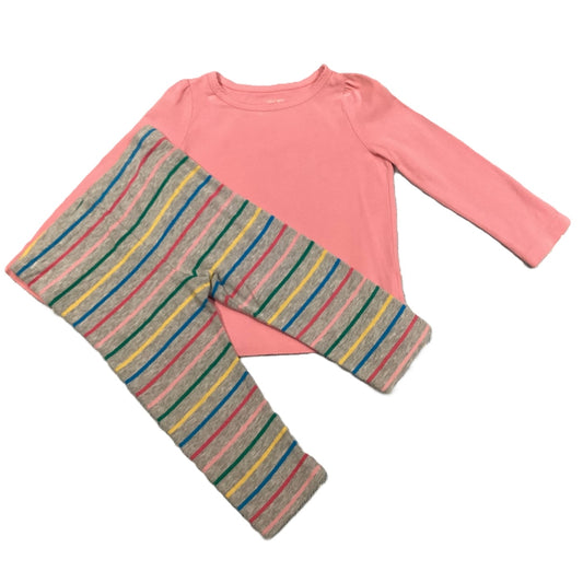 12-18 Girls Cherokee Dark Pink Long Sleeve, Circo Gray Striped Pants