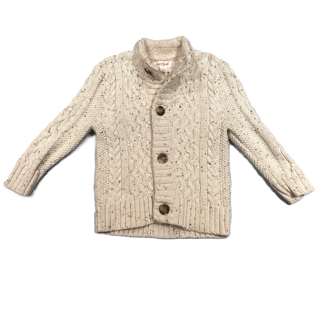 12-18 Boys Cat & Jack Oatmeal Heavyweight Cardigan