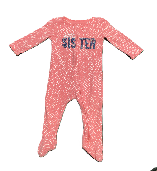 6-9 Girls Carter's Pink Polka Dot, Blue Little Sister Sleeper