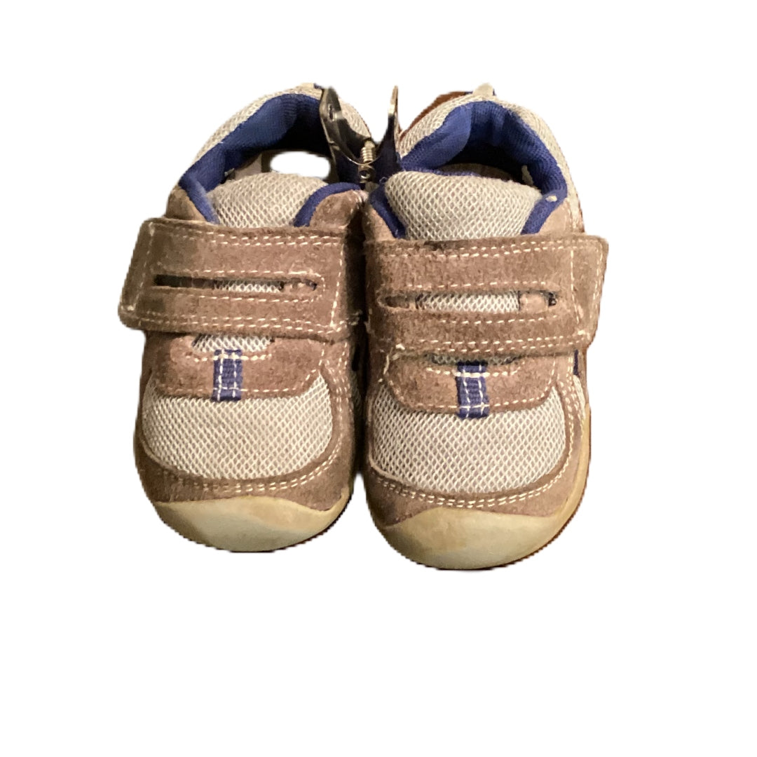 Size 5.5 Pediped Tan Mesh/Suede Sneakers w/Velcro