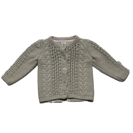 9-12 Girls Carter's Tan Button Down Cardigan