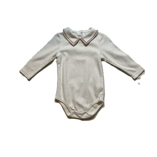 9-12 Girls Kite Strings Collared Long Sleeve Onesie