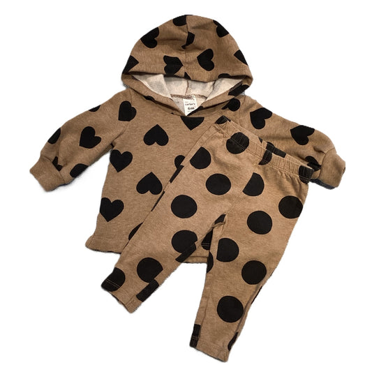 3-6 Girls Carter's Polka Dot Hooded Sweatshirt, Matching Leggings