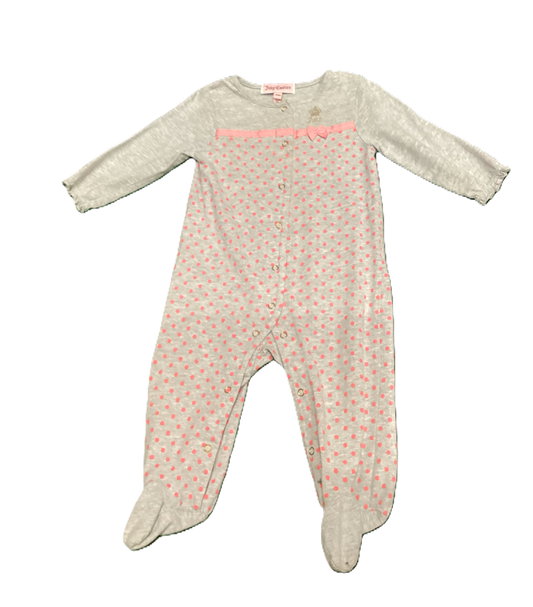 6-9 Girls Juicy Couture Gray/Hot Pink Sleeper