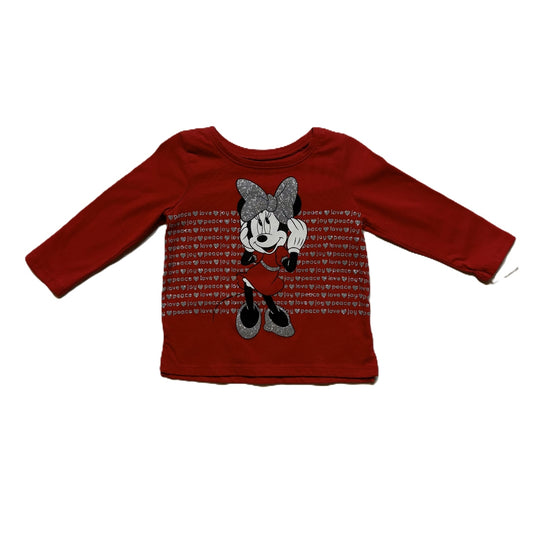 9-12 Girls Disney Long Sleeve Minnie Mouse Shirt