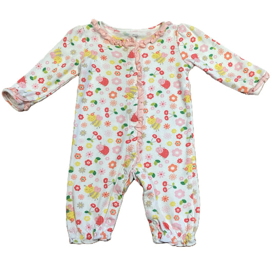 0-3 Girls Koala Baby White One Piece w/Ladybugs and Bees