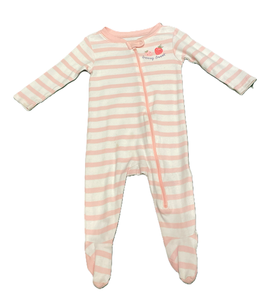 6-9 Girls Old Navy Pink Striped Berry Sweet Sleeper