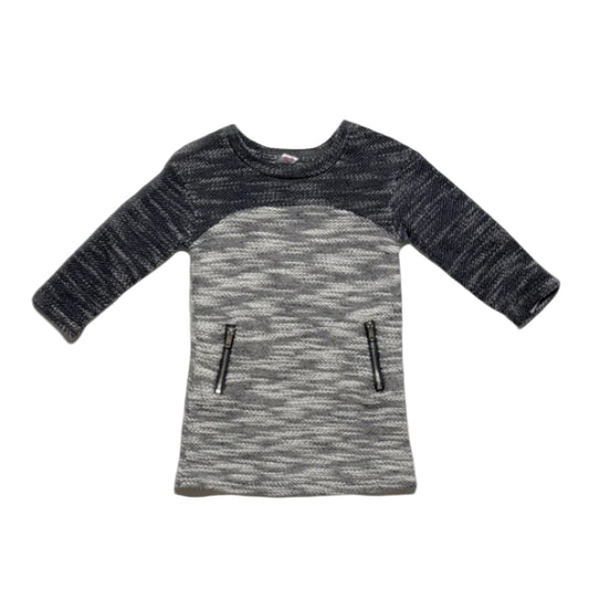 12-18 Girls Cherokee Black and Gray Colorblock Sweater Dress