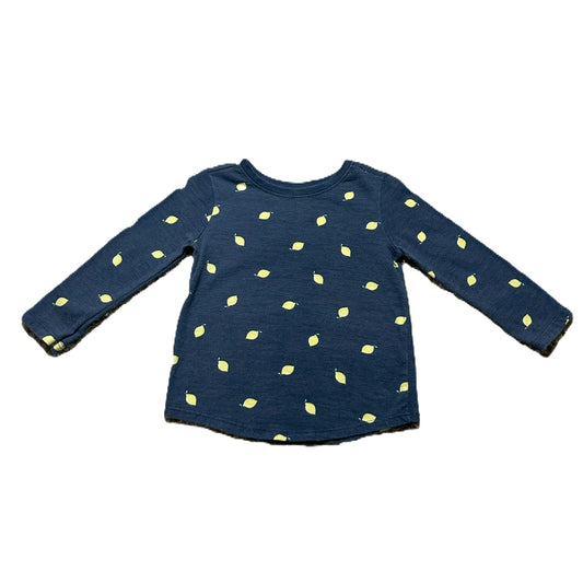 9-12 Girls Garanimals Navy Long Sleeve Shirt w/Lemons