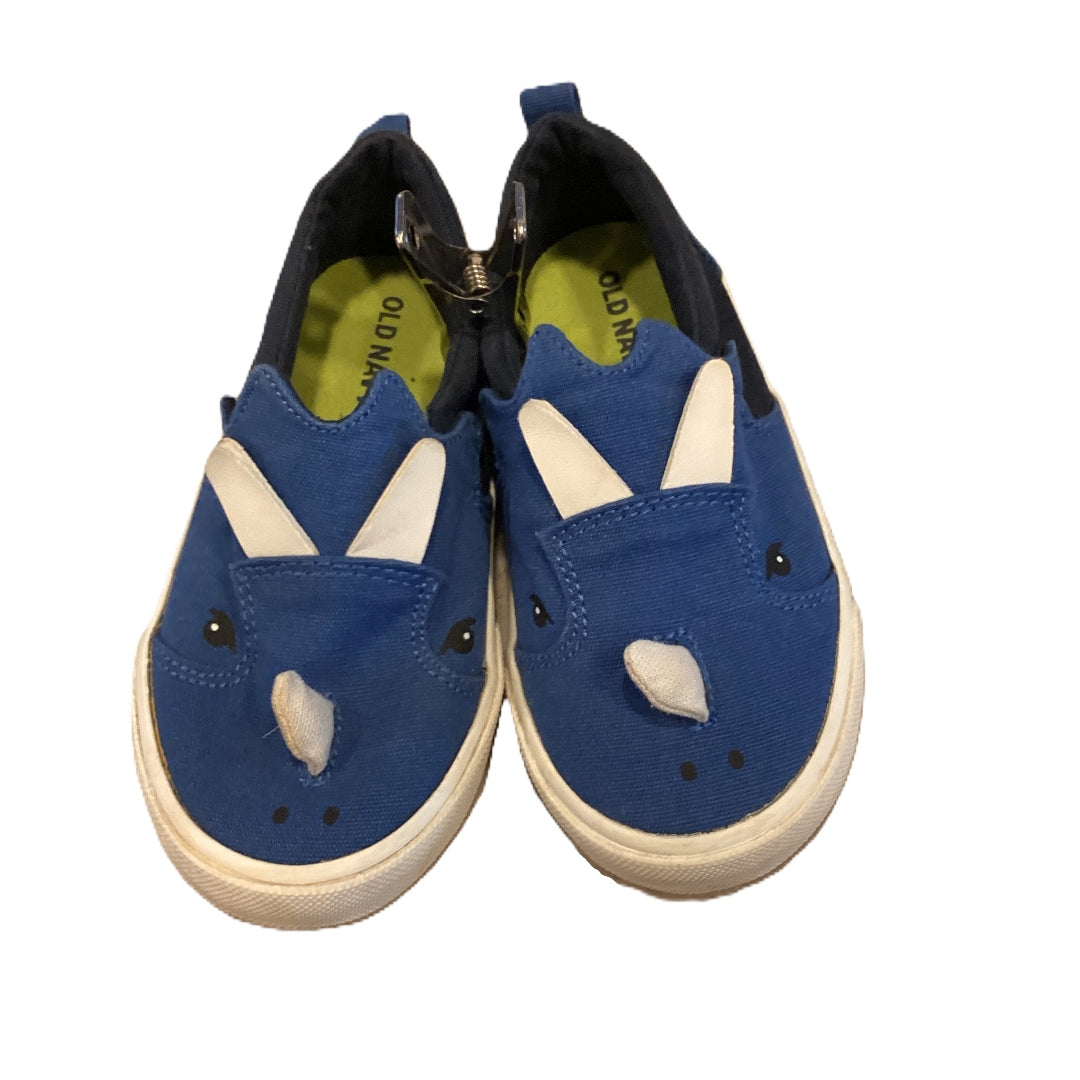 Size 7 Old Navy Blue Dinosaur Slip Ons